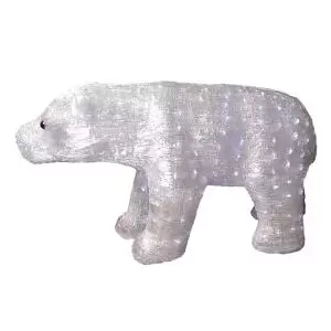 Акриловая светодиодная фигура Полярный медведь 112х58 см, 400 светодиодов, понижающий трансформатор в комплекте